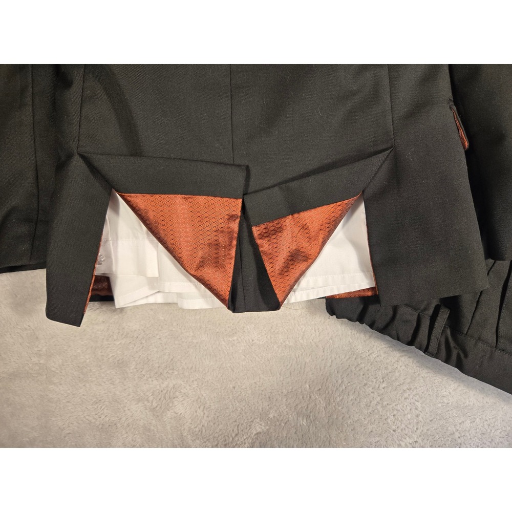 YuanLu Boys 5-Piece Formal Suit Set Black Blazer Vest Pants Shirt Bow Tie Sz. 10